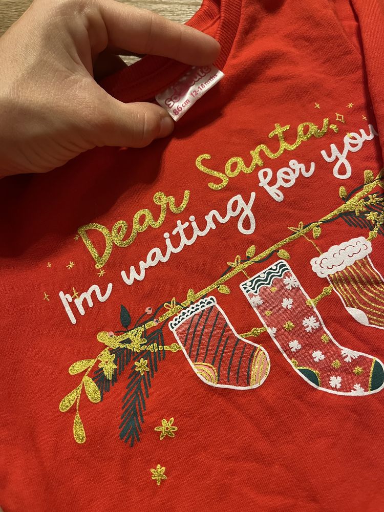 Bluza świąteczna 86 na Mikołaja gwiazdkę jak nowa