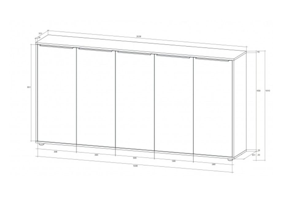 Комод білий глянець