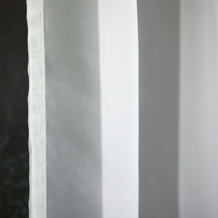 Firanka woal gotowa z lamówką łuk 300x140 cm biała