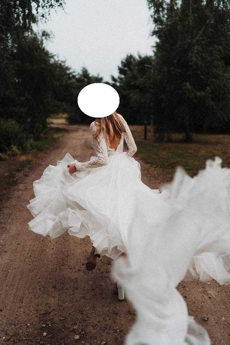 Suknia Ślubna Jedwab Pronovias Barcelona S Jedwabna Koronkowa