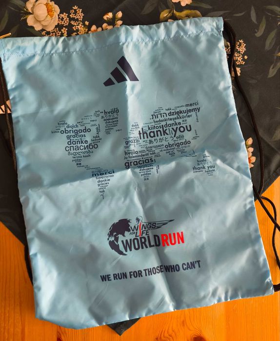 Worek sportowy plecak torba Adidas Wings For Life World Run 2 sztuki!
