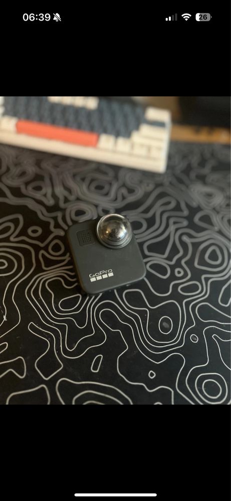 gopro max 360 com caixa e acessorios