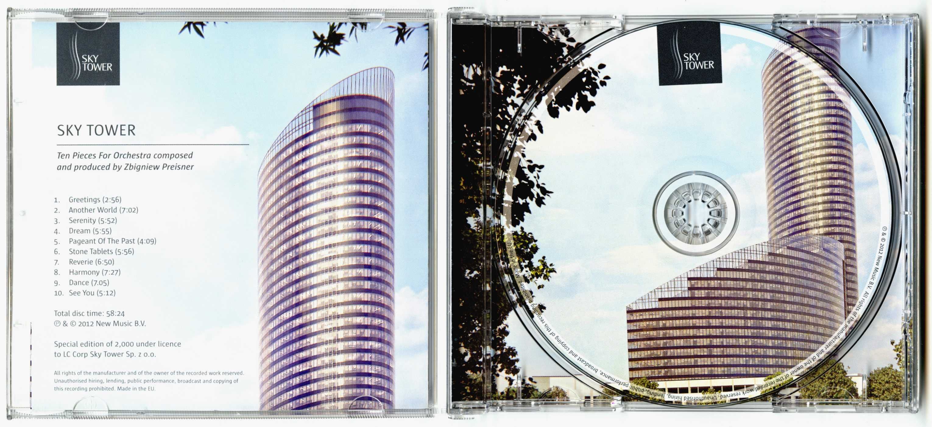 Zbigniew Preisner - SKY TOWER - Ten Pieces For Orchestra - CD unikat