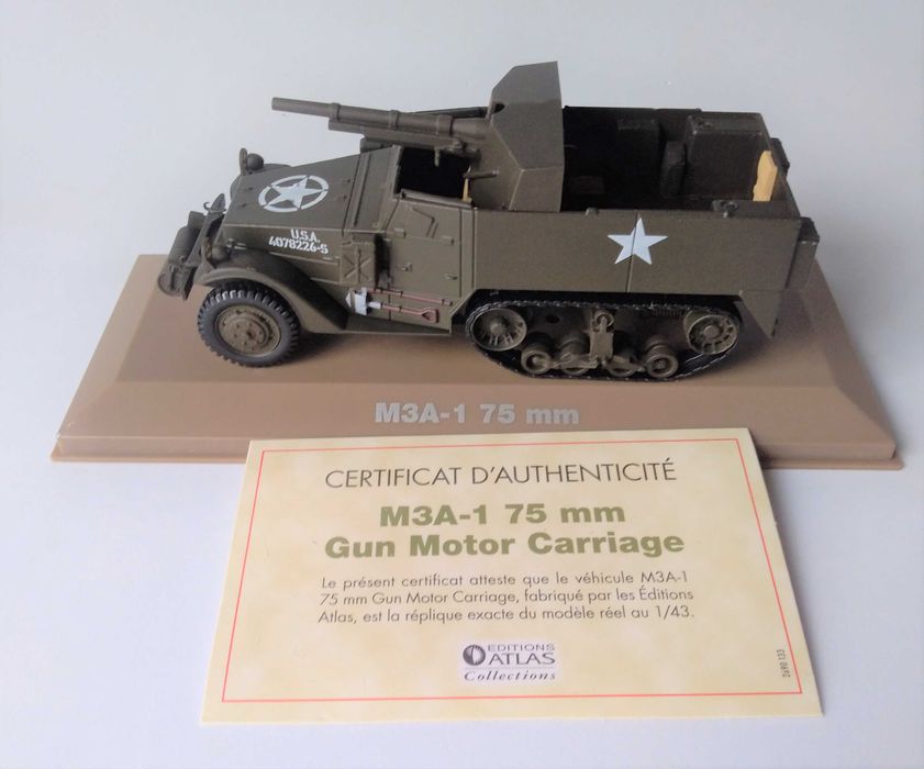 M3A1 com canhão de 75mm, USA, II guerra mundial. Ver descdrição