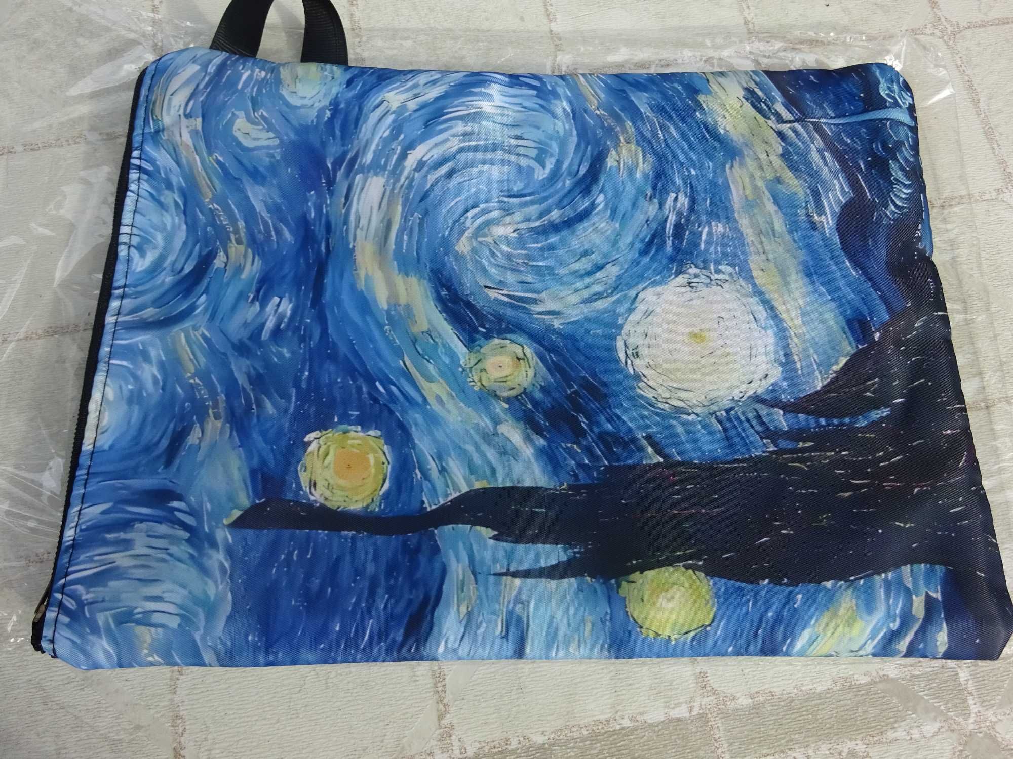 Nowa torebka etui na książkę dokumenty+ GRATIS książka van Gogh