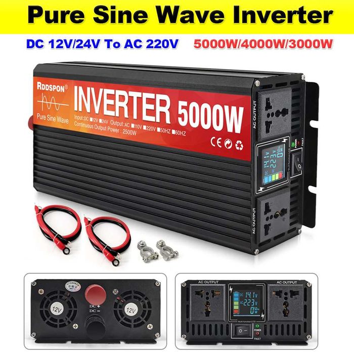 RDDSPON Pure Sine Wave Inverter 5000W інвертор чистий синус