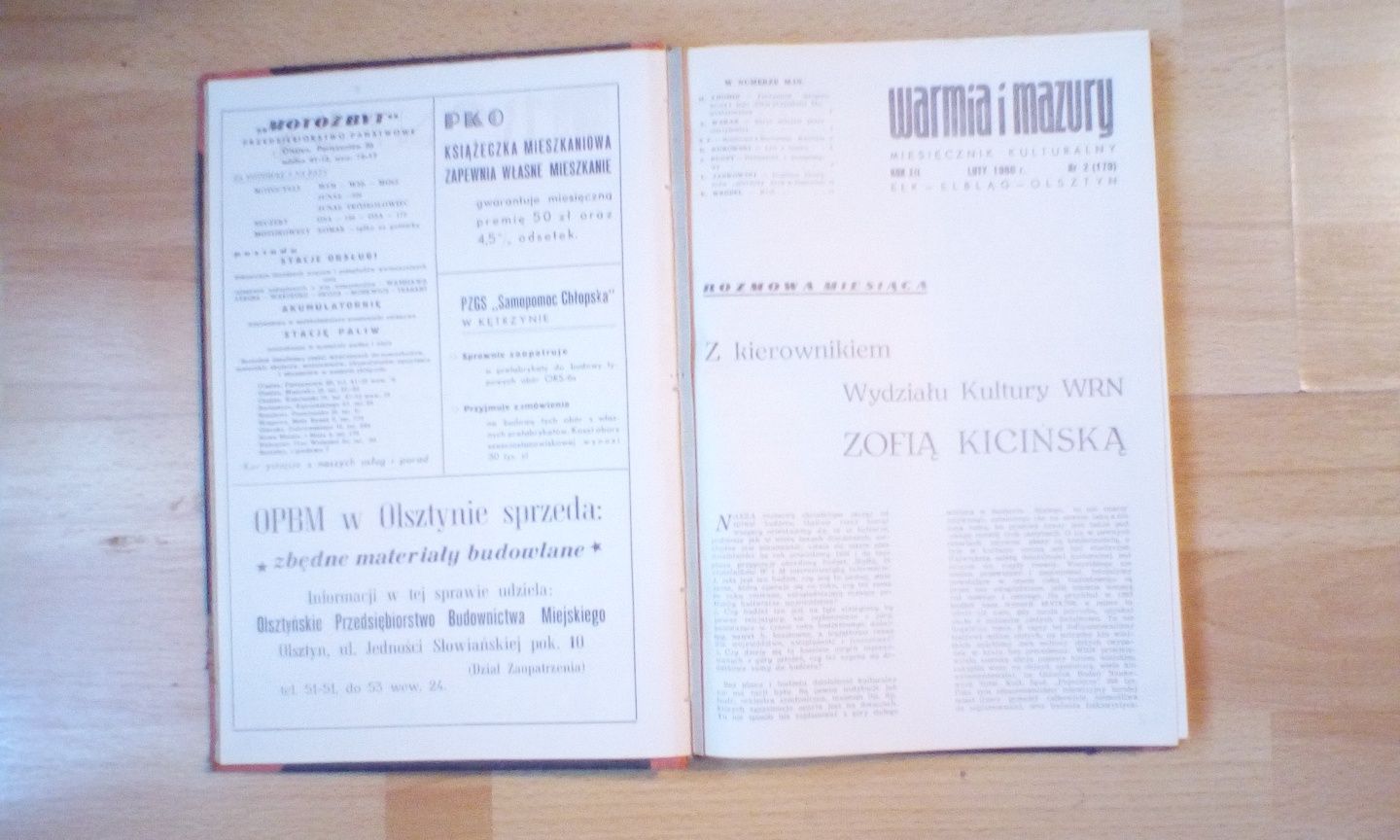 Czasopimo, rcznik w oprawie Warmia i Mazury z 1966 r.