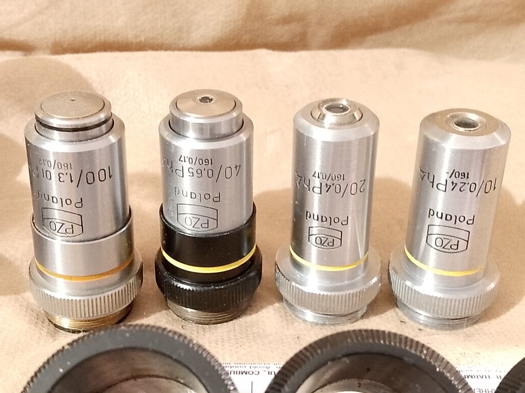 Kontrast fazowy PhA ujemny kondensor PZO KFL mikroskop Biolar Studar