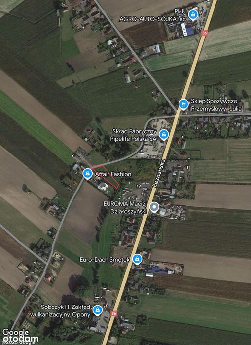 Działka budowlana 2 250 m² – Franklinów, Ostrów Wielkopolski