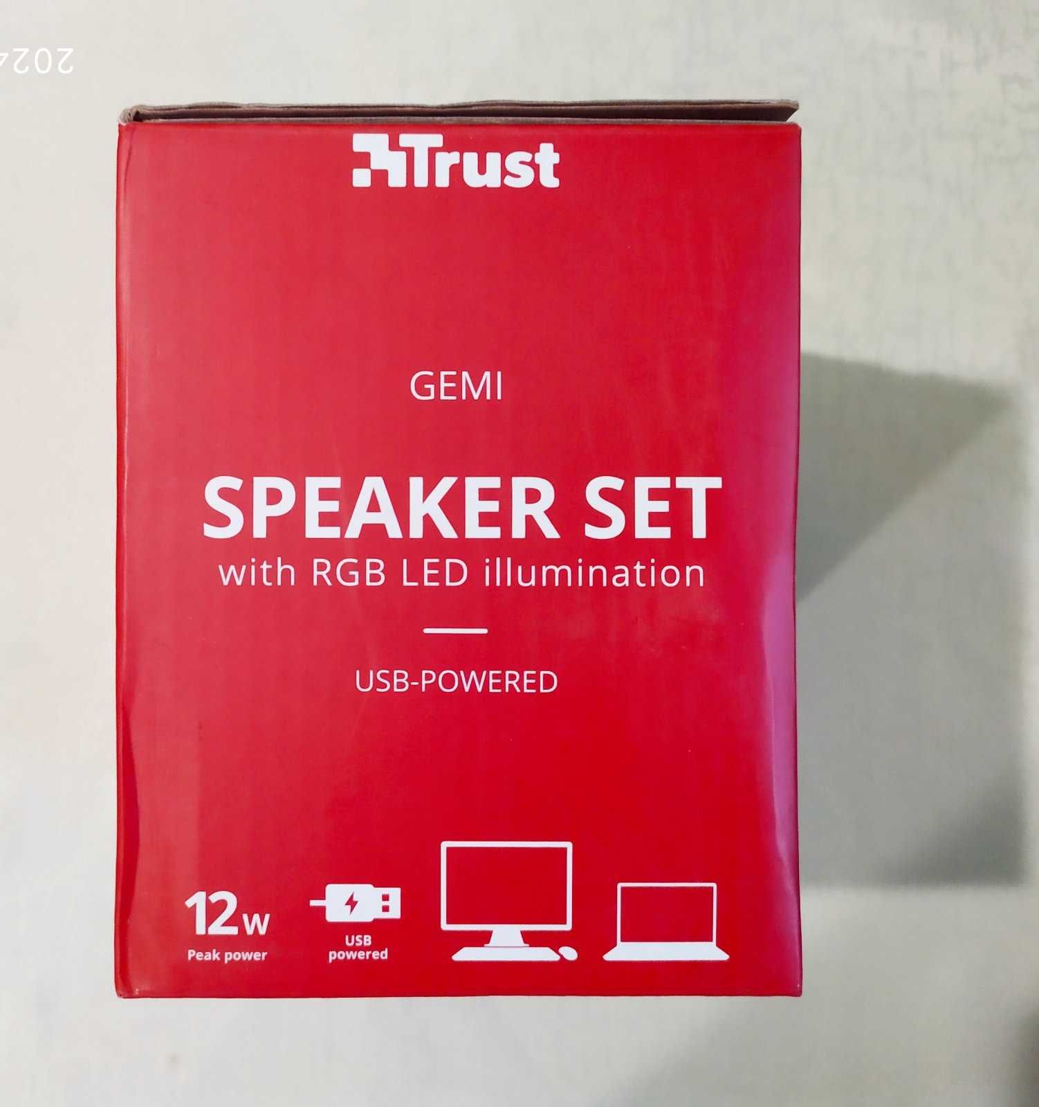 Колонки Trust Gemi 12W Акустика 2.1 USB з підсвіткою