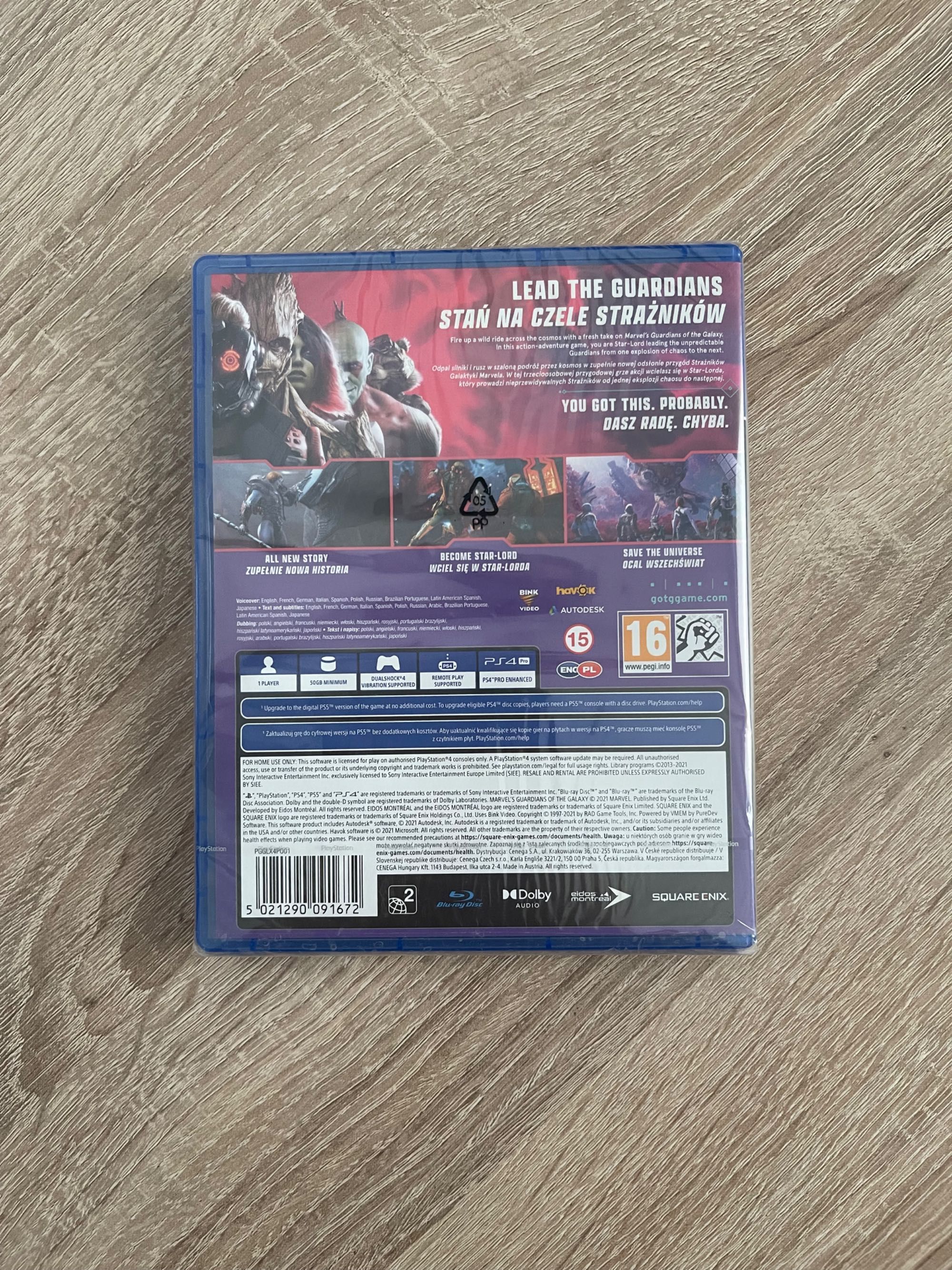 Strażnicy Galaktyki Guardians of the Galaxy PS4 nowa w foli PL dubbing