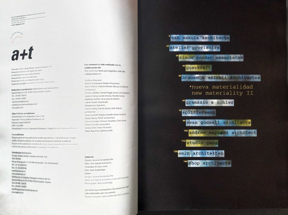 Livro/ Revista de arquitectura A+T