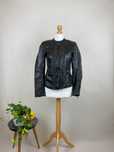 kurtka skórzana damska biker taliowana moto pinterest real leather