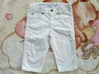 Białe jeansowe krótkie spodenki szorty H&M 104 jeansy jak nowe