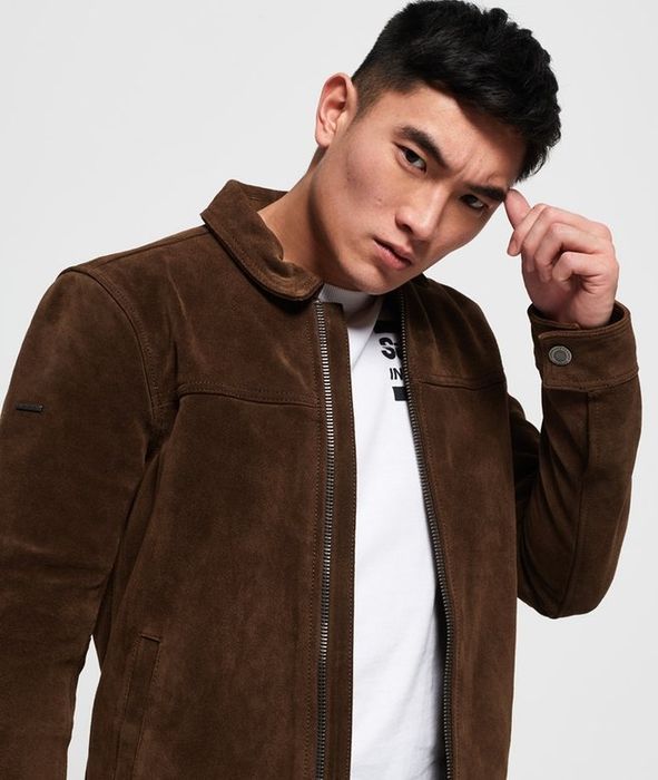 Чоловіча преміальна замшева куртка superdry curtis