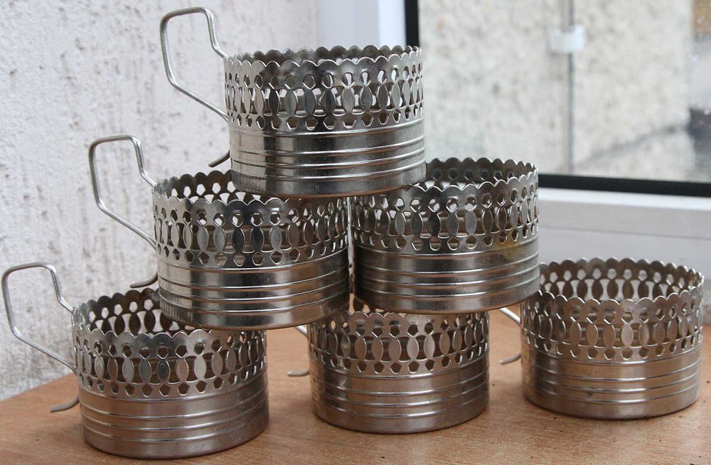 Підстаканники шість штук.Виробництво СССР.