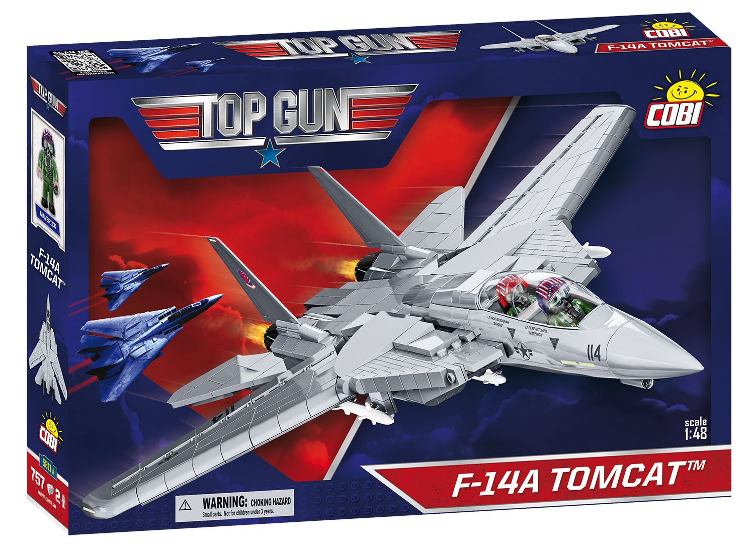 Klocki Cobi 5811A Samolot Myśliwiec F-14A Tomcat Top Gun 757 El.