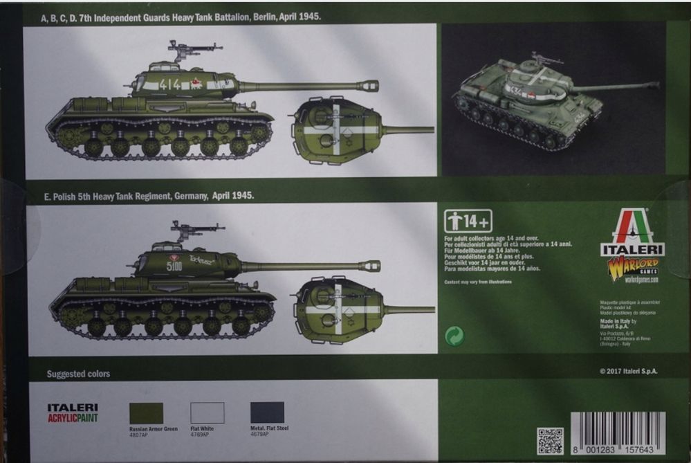 Model do sklejania Italeri 15764 1:56 Czołg IS-2