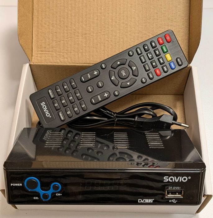 Dekoder TV naziemnej DVB-T2 SAVIO DT-DV01