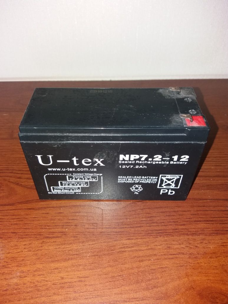 Батарея АКБ U-tex 12В 7.2А / 6В 4.5А аккумулятор Sunca