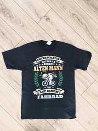 Nowa męska koszulka z nadrukiem rower M