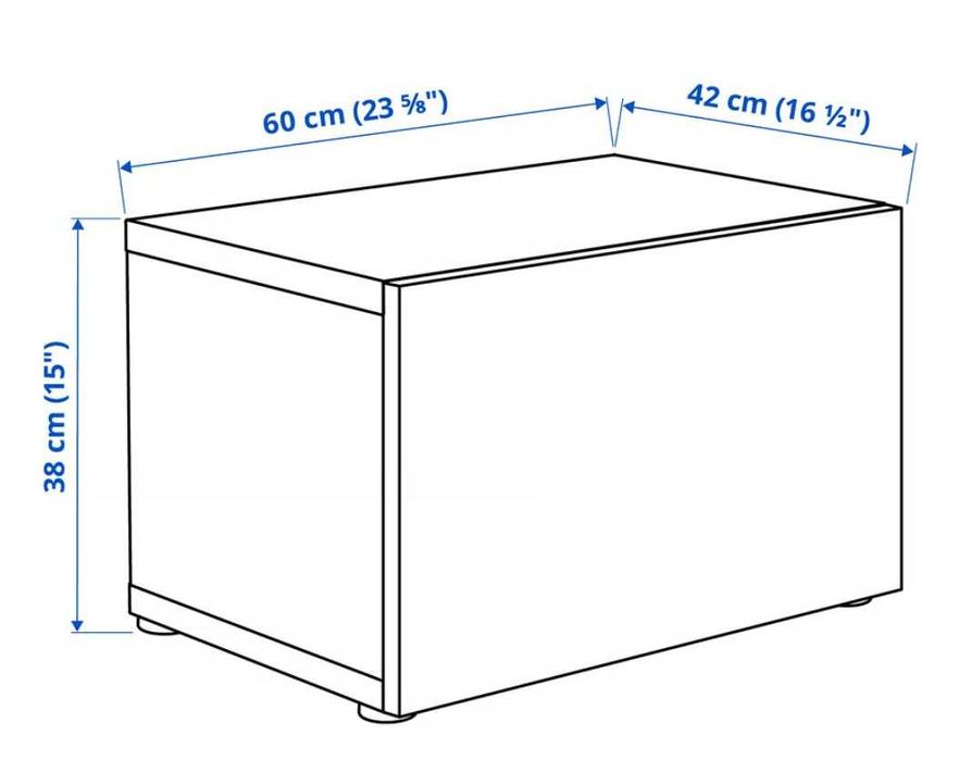 Ikea Besta szafka Lappviken biały, 60x42x38 cm, fronty i inne