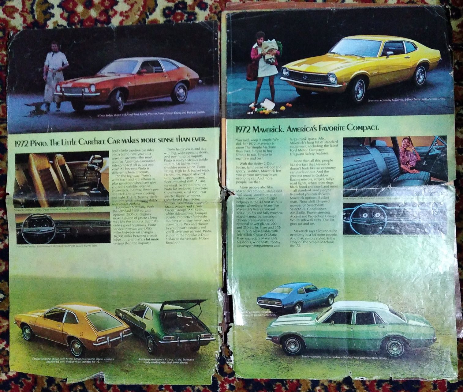 Рекламный буклет Ford оригинал 1972 года