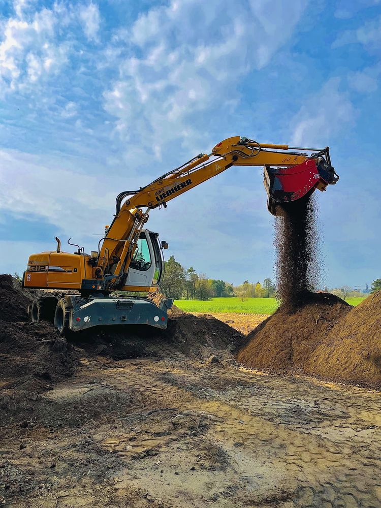 Usługi koparką , prace ziemne , płyty jumbo , wykopy , piasek , żwir