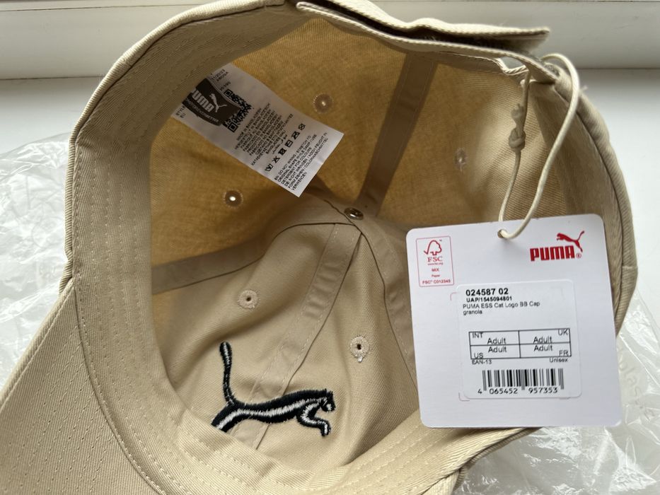 Кепка бейсболка Puma. Оригінальна. Нова. Колір бежевий.