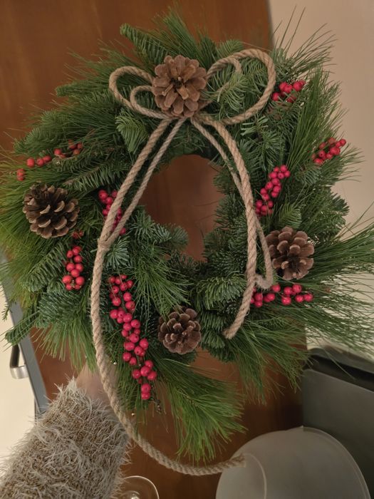Naturalny wianek Świąteczny