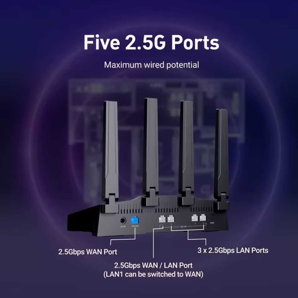 Роутер GL.iNet Flint 3 GL-BE9300 Tri-band Wi-Fi 7 Home Router