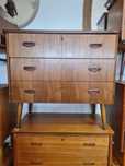 Komoda tekowa z szufladami,skandynawski design,Szwecja lata 60,Mid-C