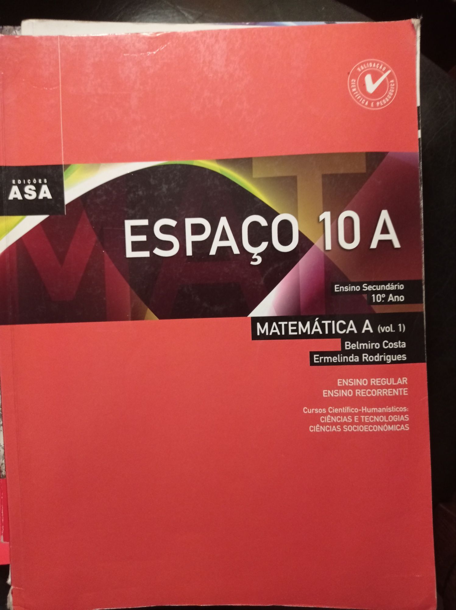 Vendo Livro "Espaço 10A", Matemática A 10°ano.