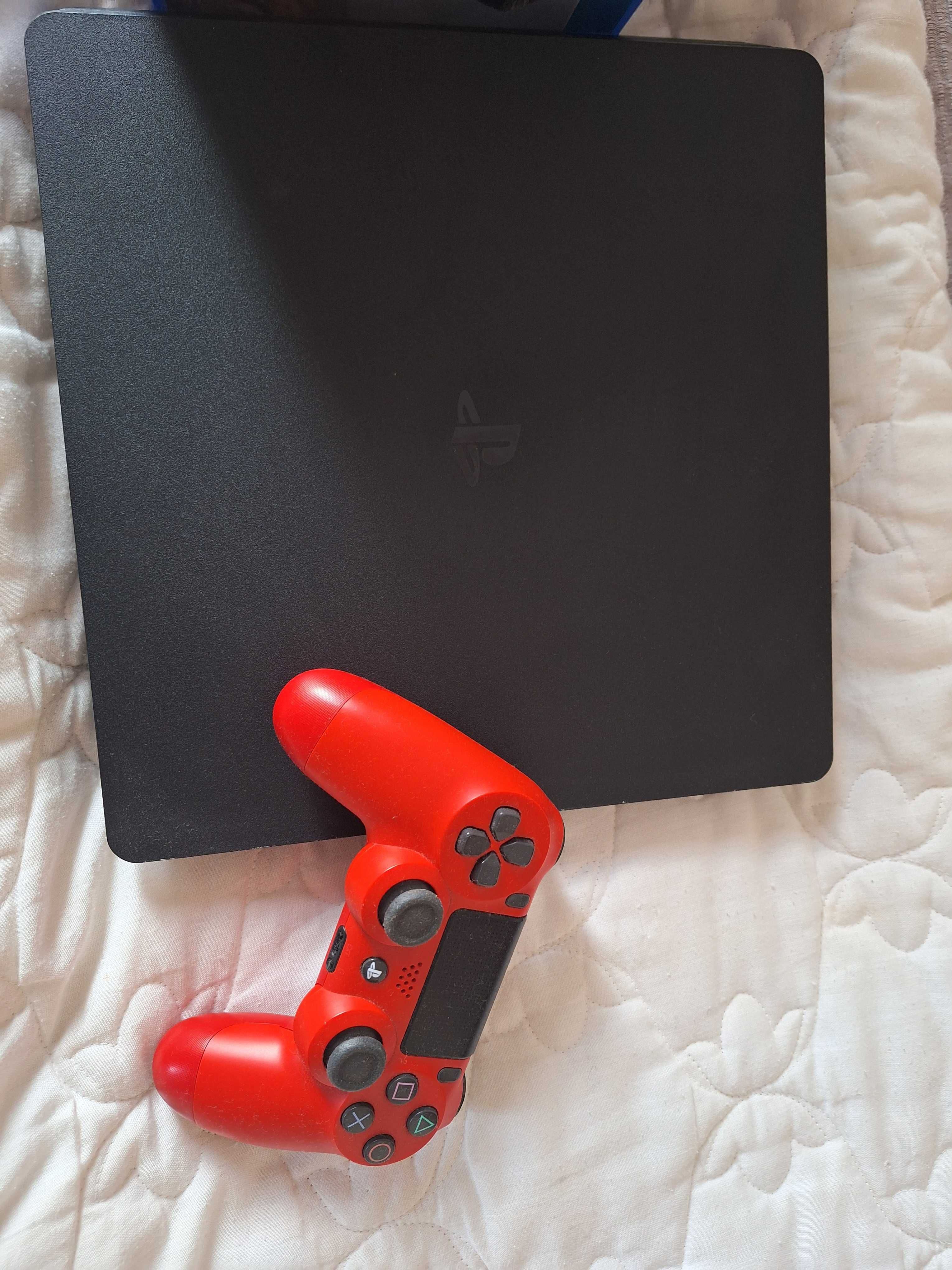 PS4 Slim + jogos e comando