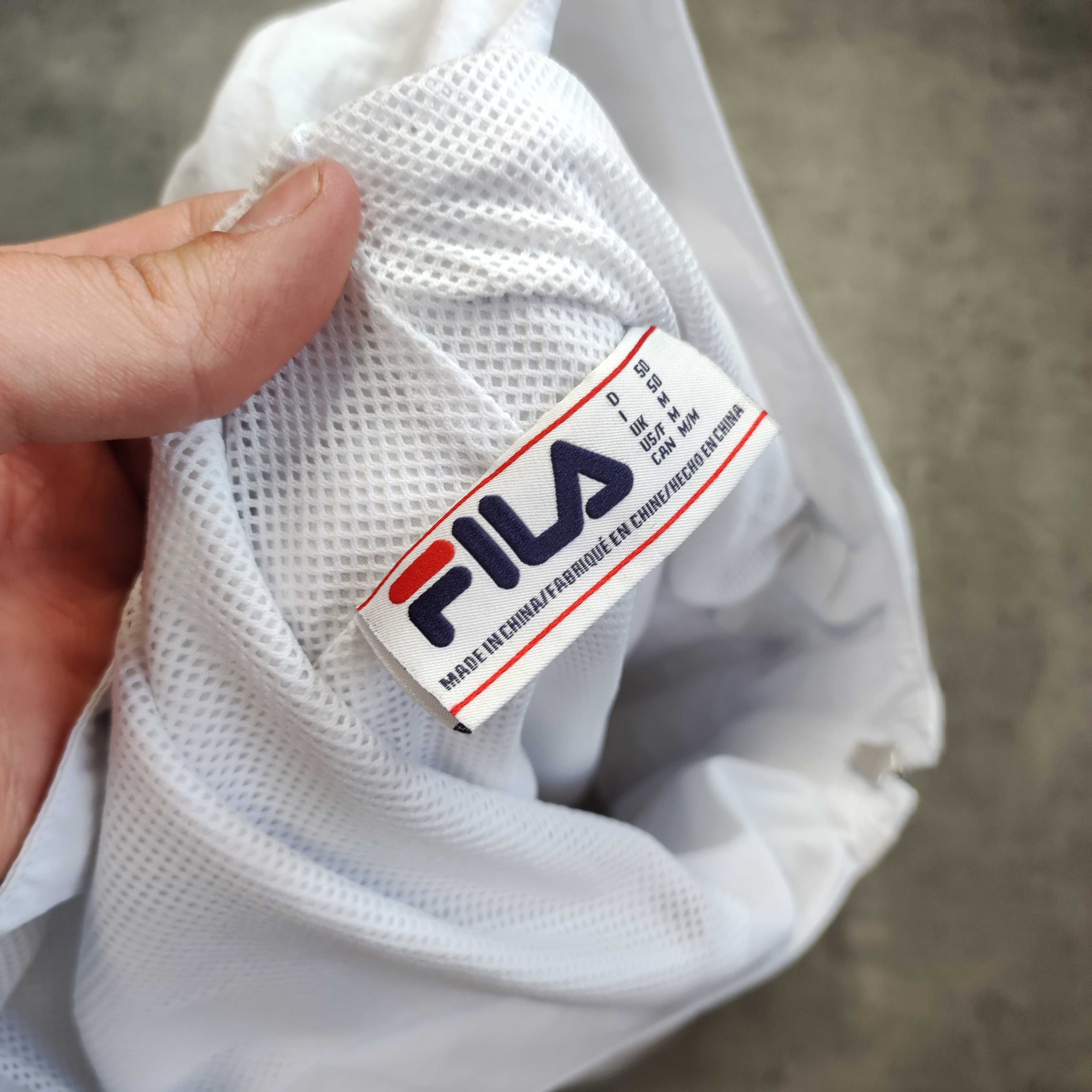 MĘSKA Bluza Rozpinana Hoodie Fila Kurtka Lekka Wiatrówka Duże Logo