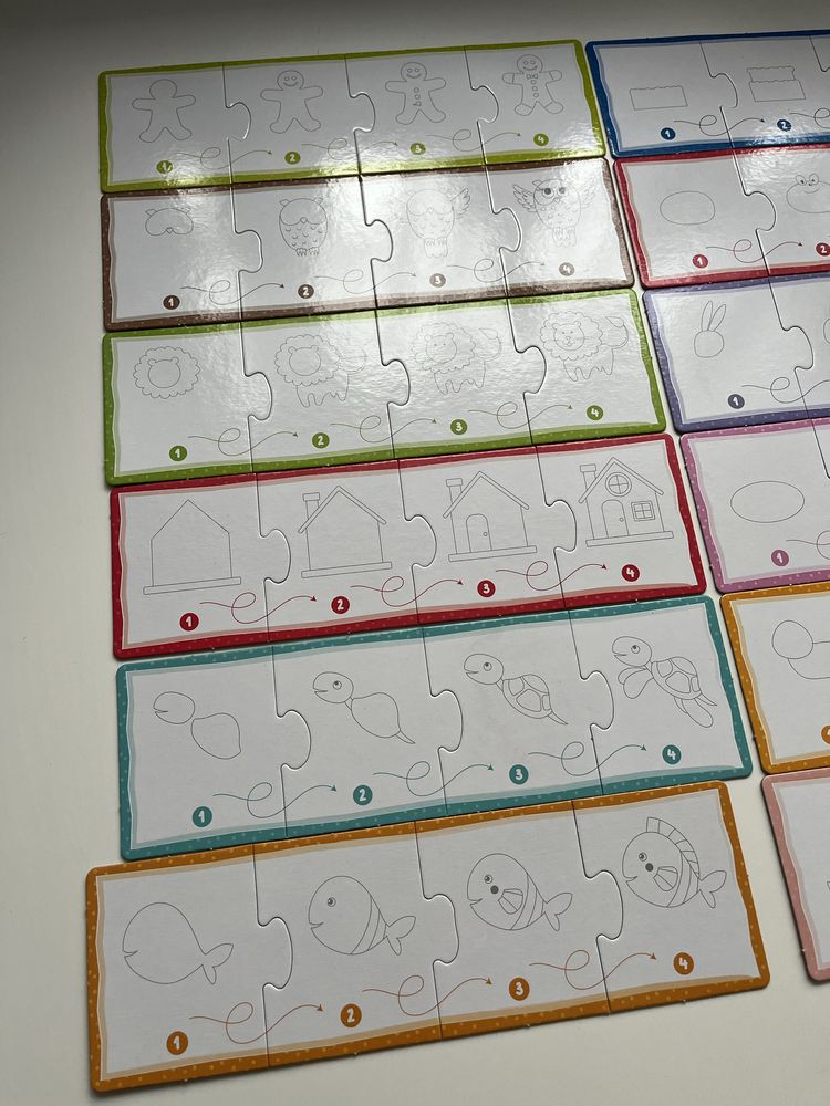 Rysowanie dla dzieci - nauka rysowania mazakiem zmywalnym puzzle 3 lat