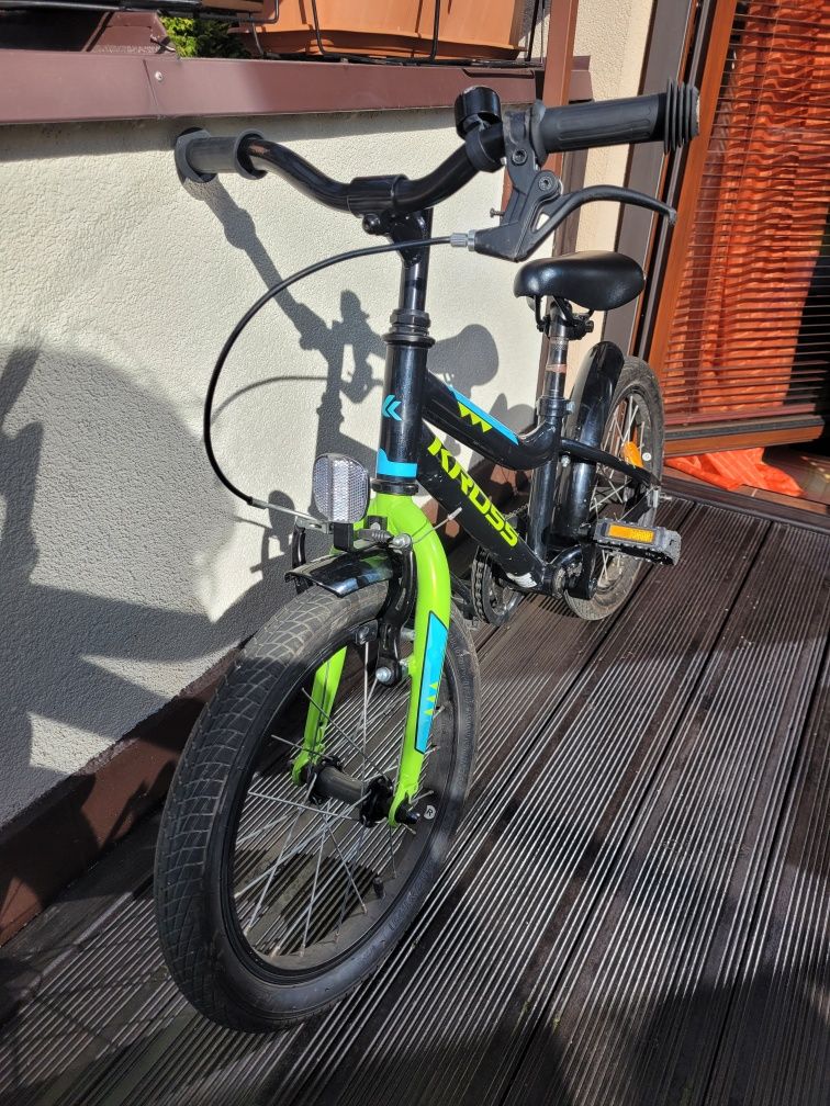 Rower Kross 16", po jednym dziecku,  używany przez 1 sezon