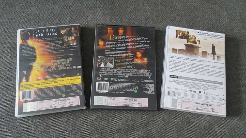 DVDs Signs . Birth . O Sexto Sentido - M. Night Shyamalan