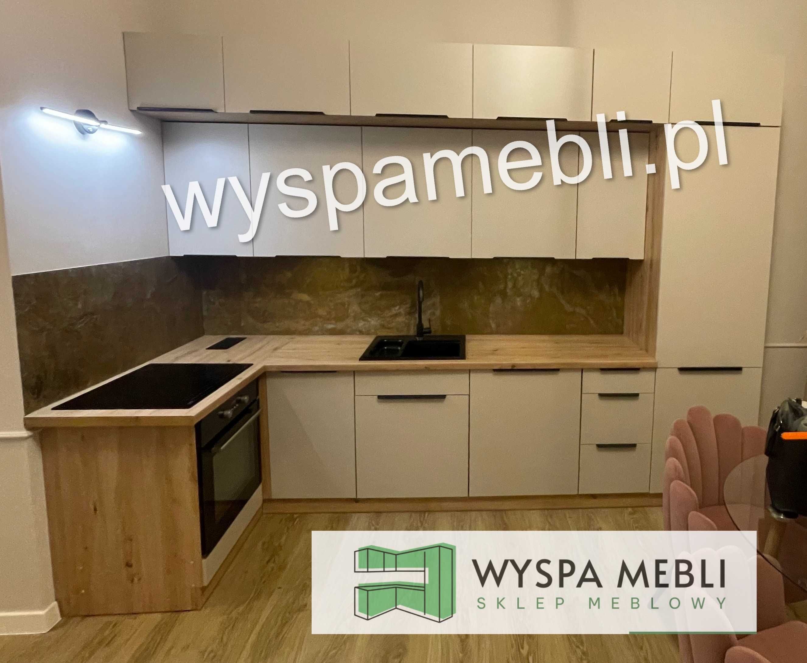NOWA kuchnia kaszmir czarny meble kuchenne wymiar 390cm lub inny