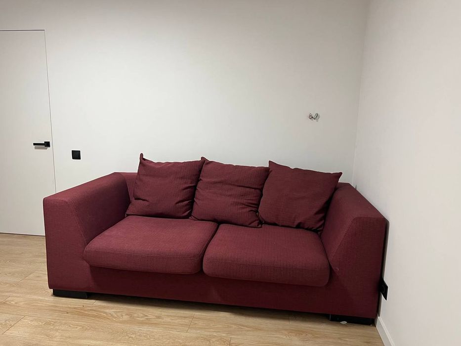 Дизайнерський м'який диван, марсала