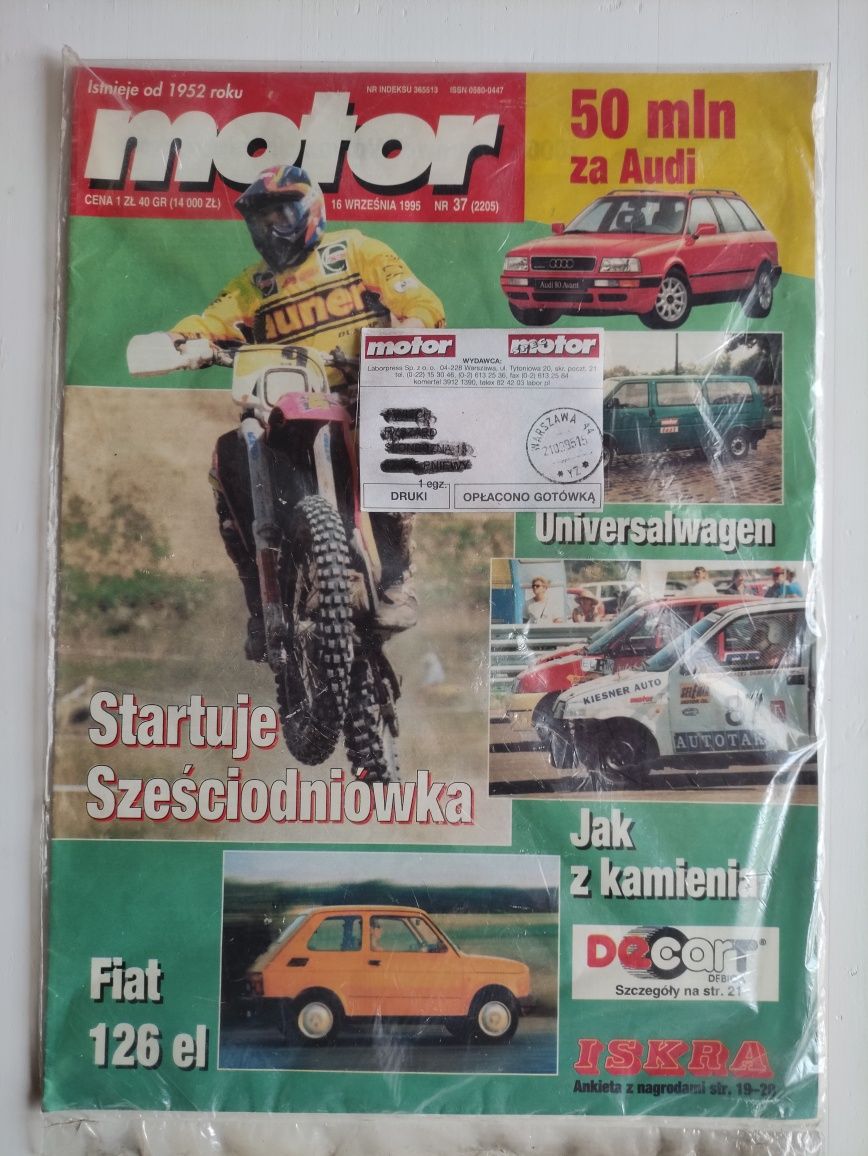 Motor gazeta nowa z 1995r.