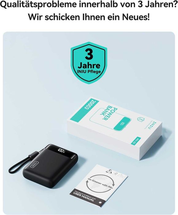 Нова компактна версія PowerBank INIU P51 на 20000 mAh (вага -315 грам)