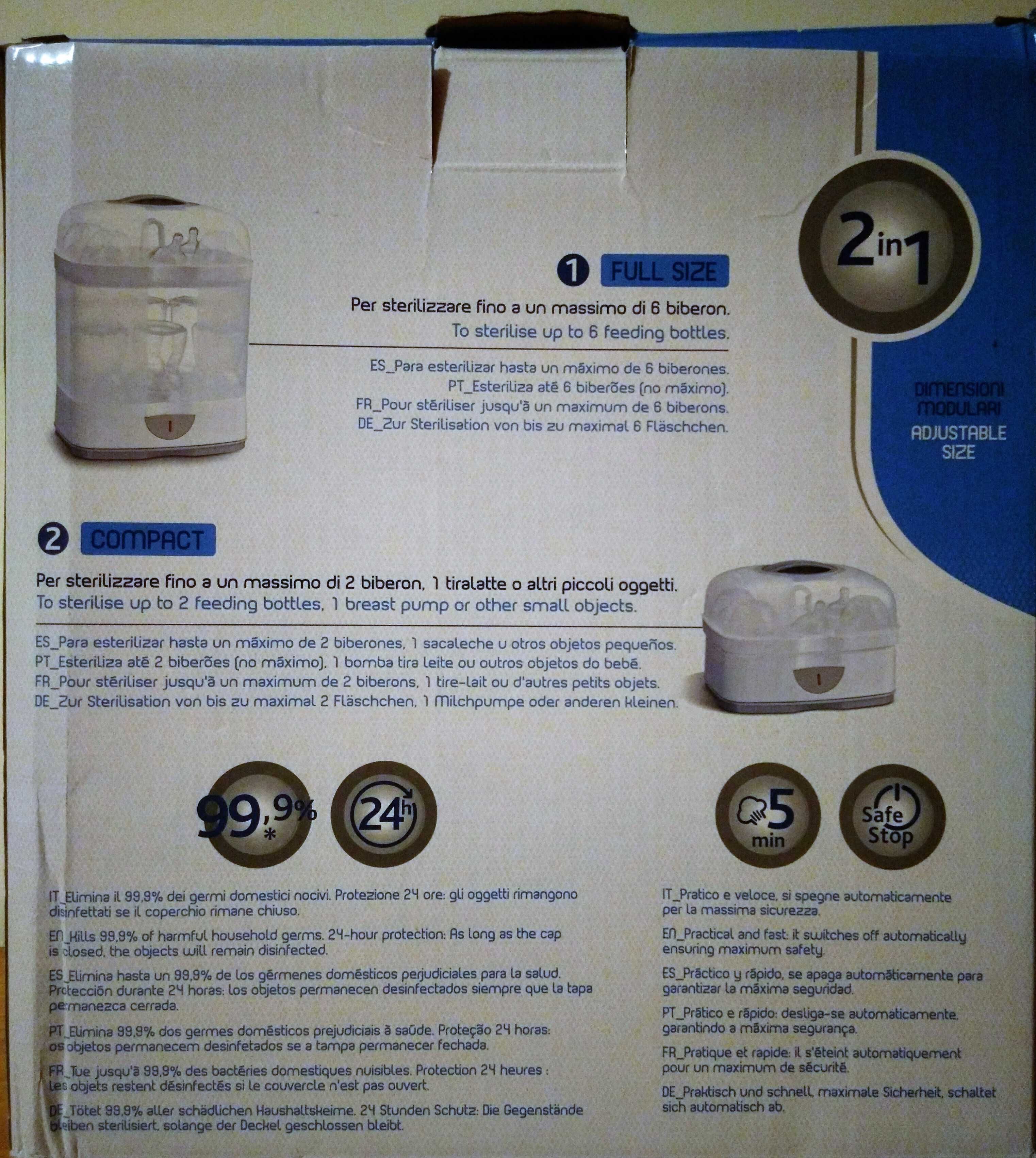 Esterilizador natural 2 em 1 da Chicco