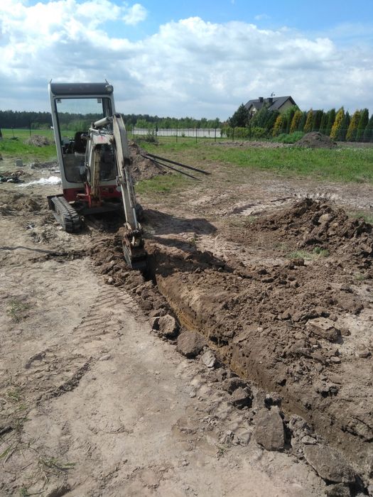 USŁUGI MINIKOPARKA koparka wywrotka Łask Kolumna Dobroń Zelów