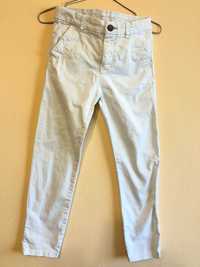 Białe spodnie Zara dla chłopca 134