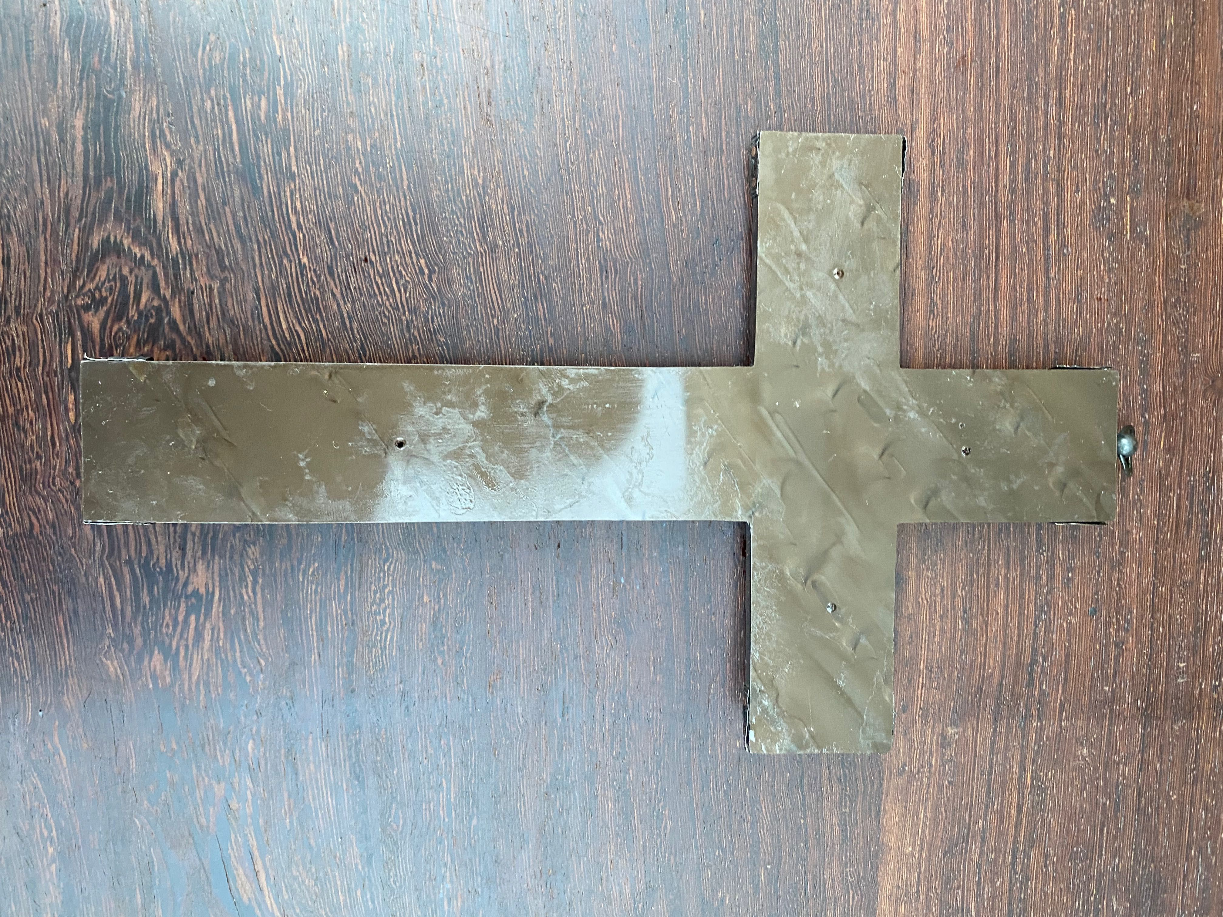 Crucifixo com Cristo em prata Portuguesa contrastada 24 cm Arte Sacra