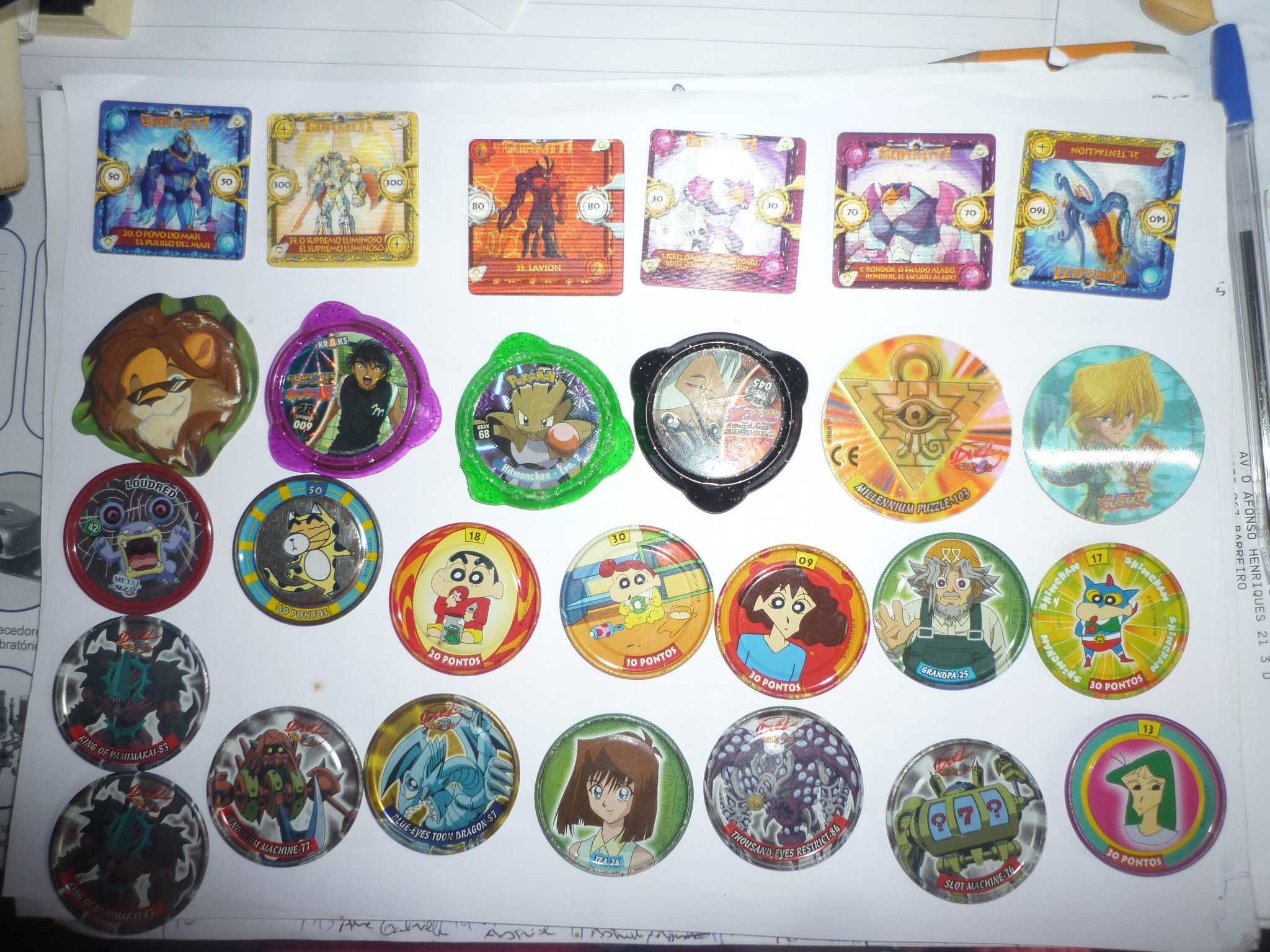 Cromos Bollycao vários TaZOS Gormit/Pokémon e outros