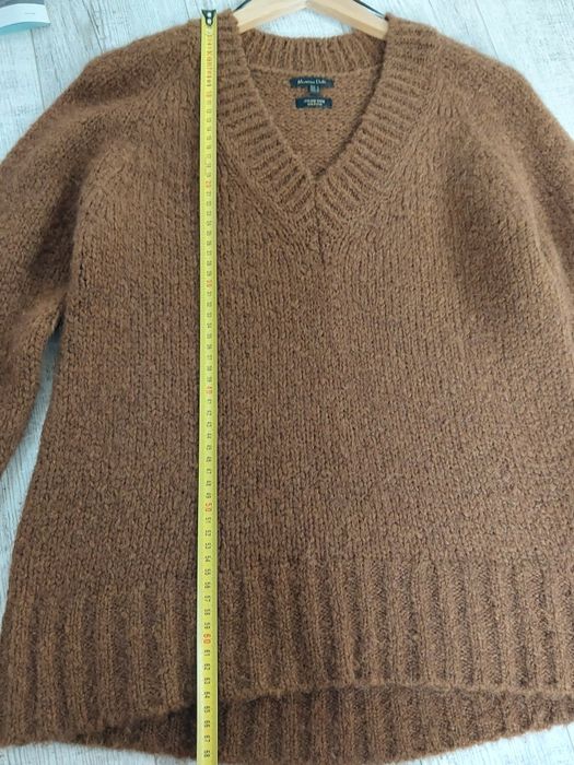 Sweter oversize S M Massimo Dutti alpaka wełna