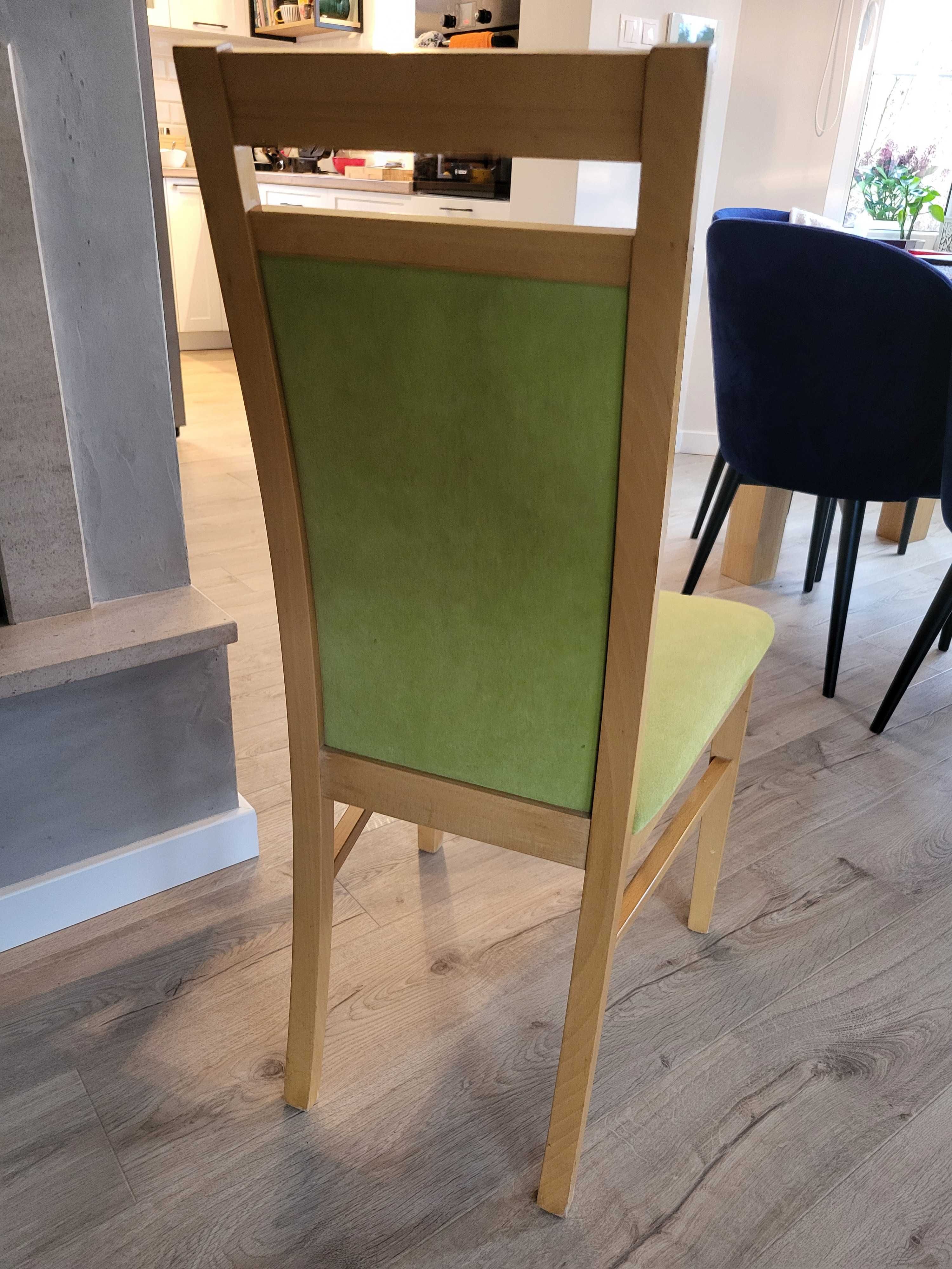 Krzesło sosnowe, tapicerowane
