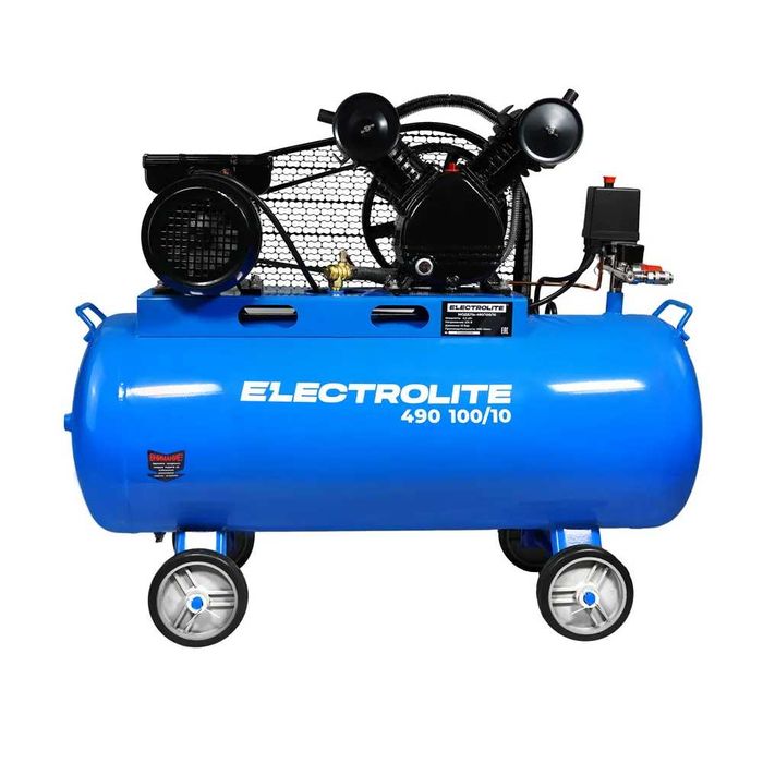 Компресор ремінний ELECTROLITE 100л 2.8 кВт 10 бар 490л/хв компрессор